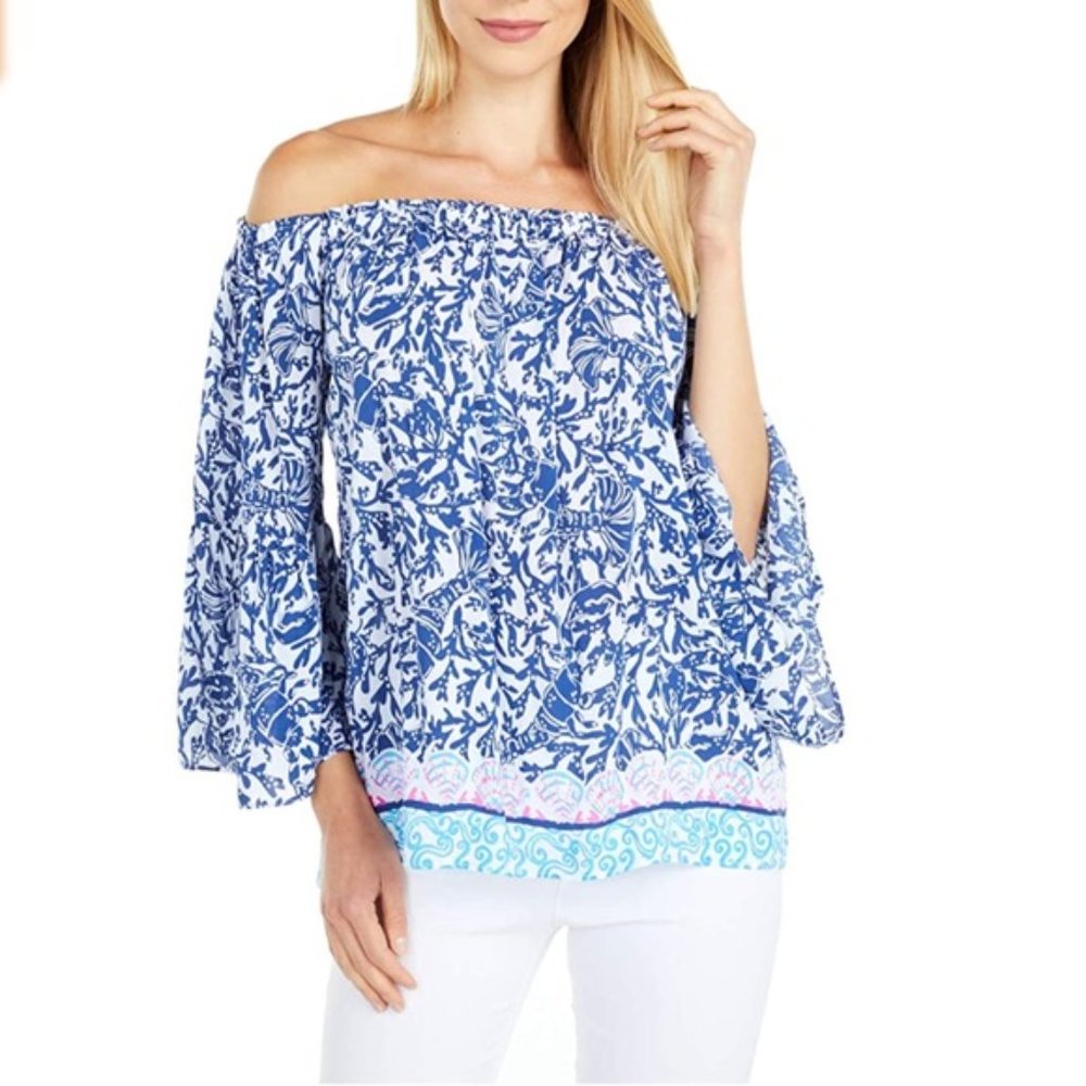 Lilly Pulitzer | Nevie Long Sleeve Off the Shoulder Top